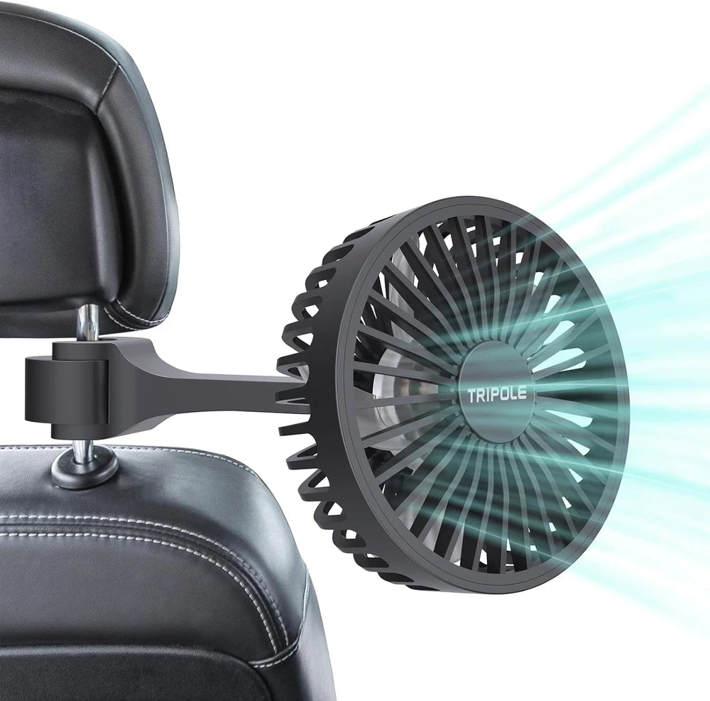TriPole 3-Speed Car Fan